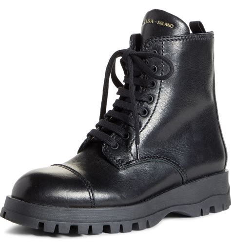 prada lace uppeep toe boots|prada lace up combat boots.